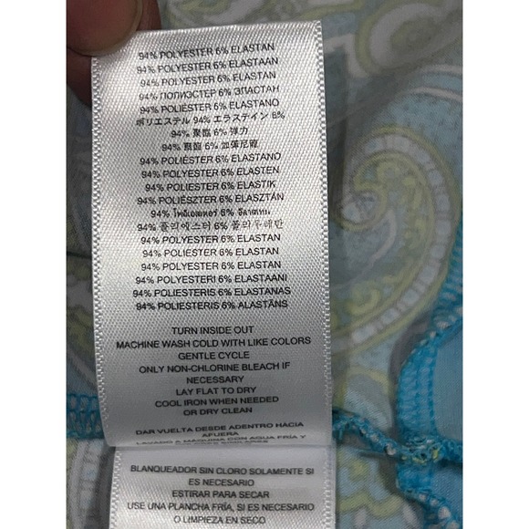 MICHAEL KORS Paisley Print Boat Neck Long Sleeve Shift Dress Women's Size M - Picture 9 of 9